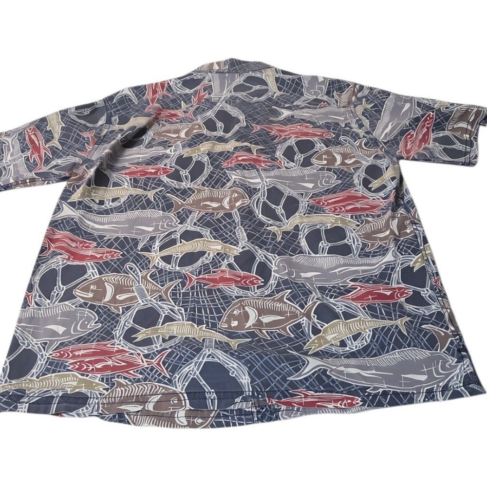 Kahala Button Down Shirt Men 2XL Multicolor Lot of 3 Aloha Tropical Fish Tiki - Picture 7 of 12